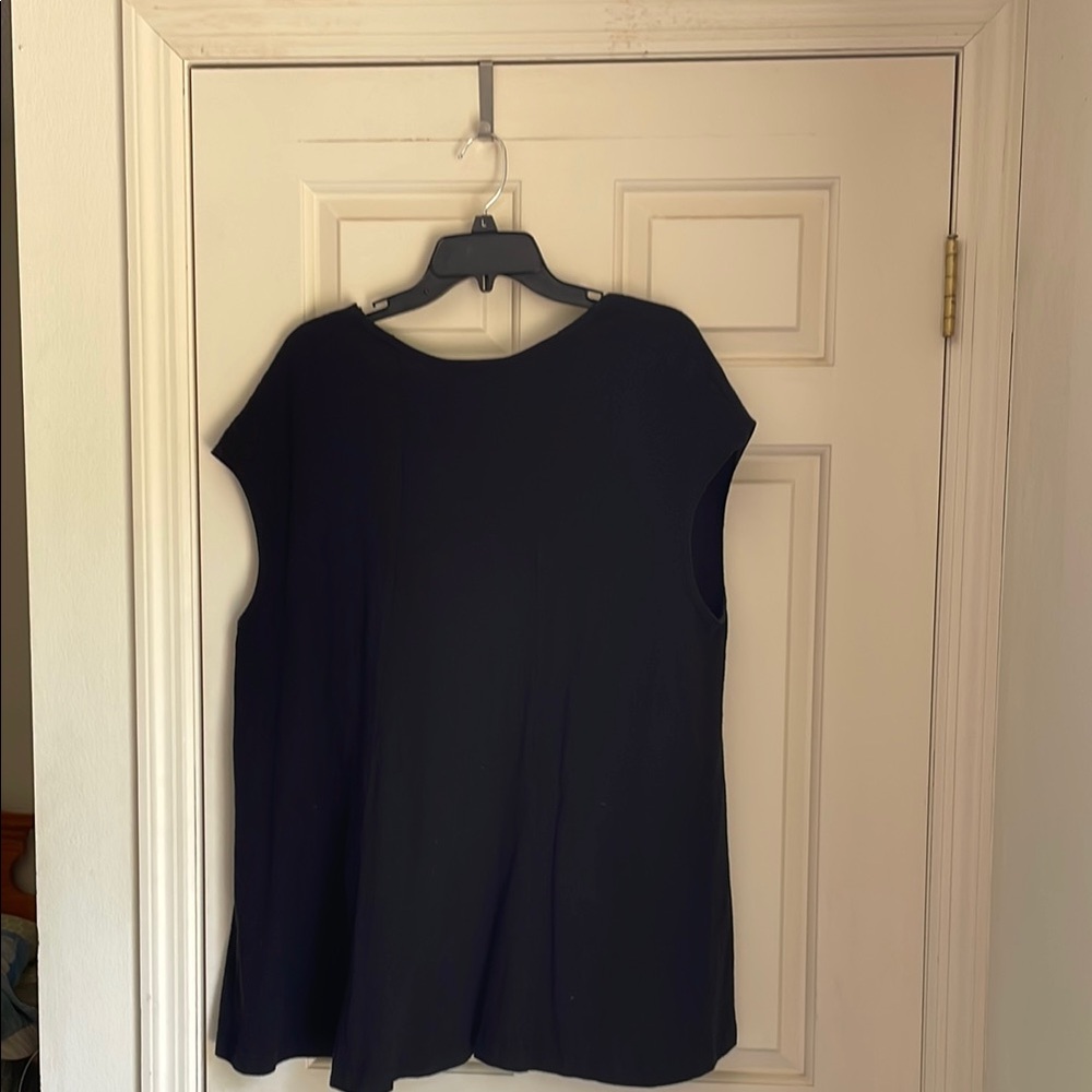 Bryn Walker Black Sleeveless Tunic, Size Small, 100% Cotton